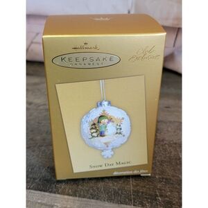 Snow day magic 2005 ornament Xmas Decor snowflake snowman